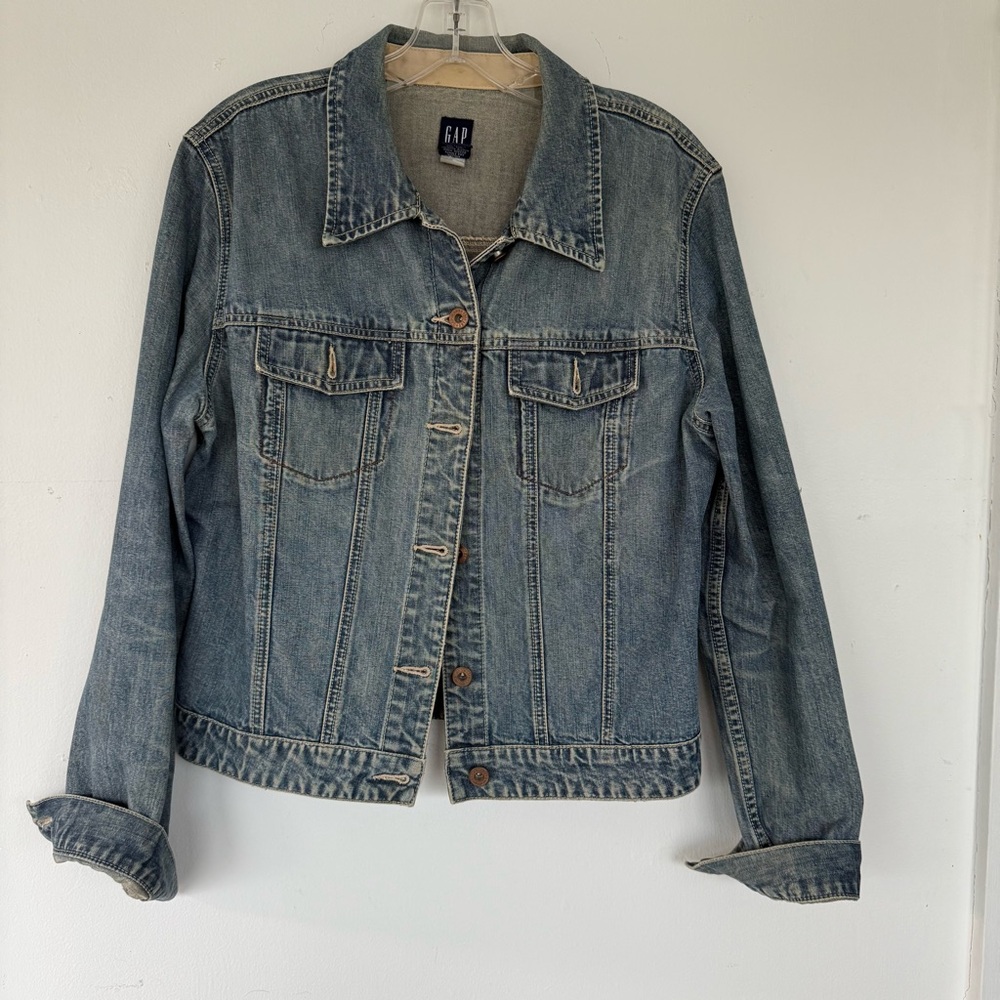 Vintage GAP Women's Blue Denim Jacket